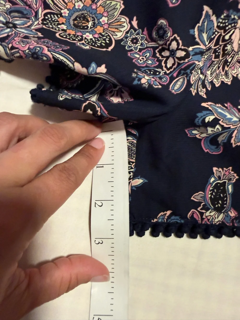 ILLA ILLA Navy Floral Long-Sleeve Romper with Pink & Cream Accents
